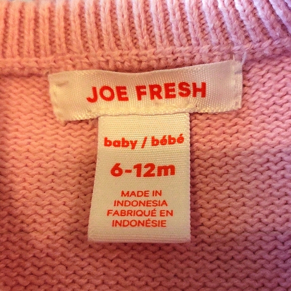 Pink sweater dress with floral cotton skirt - Picture 3 of 5